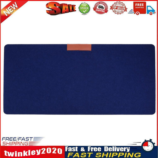 Office Computer Desk Table Keyboard Mouse Pad Felt Laptop Mat (Dark Blue) Newly
