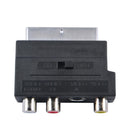 SCART Male to 3 RCA Female TV Adapter DVD Reorder Input Output Switch Converter