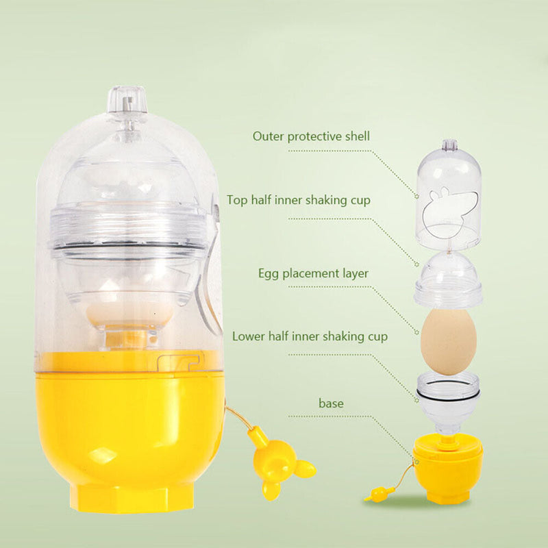 Manual Egg Shaker Egg Scrambler Puller White Yolk Mixer Blender (Yellow)