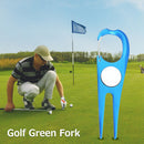 Portable Golf Divot Pitch Repair Tools Pitchfork Green Fork Golf Training Aid