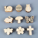 Handcraft Easter Decorations Hanging Ornaments Easter eggs Easter Wood Chips