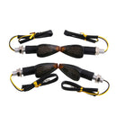 4Pcs Motorcycle LED Turn Signals Long Short Blinkers Flashers Indicator Lights