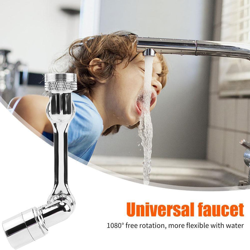 Kitchen Bathroom Extend Faucet Universal Sink Basin Tap Nozzle (Double)