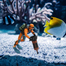 Diver Fish Tank Ornaments Aquarium Landscape Decoration (Blue Long Leg)