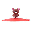 Transparent Red Cherry Silicone Cup Cover Heat-resistant Reuse Lid (Bear)