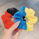 Girls Elastic Hair Bands Plush Ponytail Holders Velvet Scrunchies Soft Hair Tie
