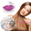 Silicone Massage Comb Head Body Scalp Hair Cleaning Bath Spa Brush (Purple)