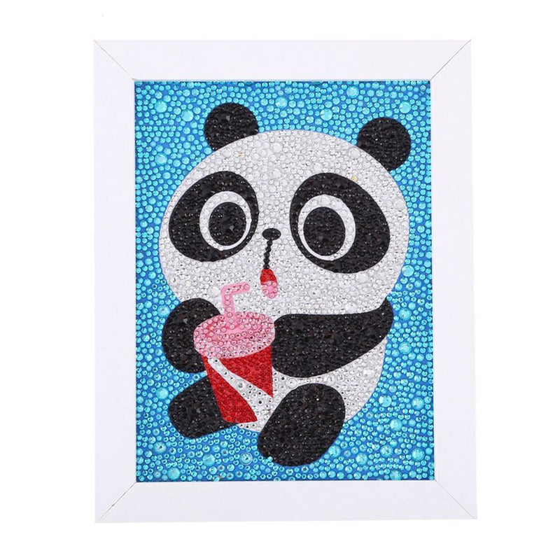 DIY Full Drill Diamond Painting Cartoon Kids Embroidery Kit (AT027 Panda) Newly