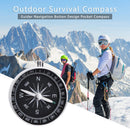 Portable Outdoor Camping Aluminum Alloy Emergency Mini Compass with Keychain
