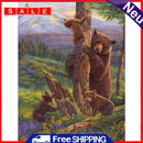 5D Diamond Painting Kit Tree Bears Full Round Drill DIY Crafts Mosaic Picture