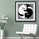 Black White Cat 5D Diamond Painting Embroidery DIY Cross Stitch Home Decor