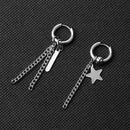 Hip-hop Style Cross Chain European and American Men's Earrings Tassel Earrings