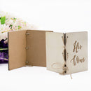 Her & His Vows Wood Photography Props Marriage Vows Booklets Wedding Decoration