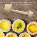 DIY Egg Tart Tamper Double Side Wooden Cake Pusher Baking Shaping Egg Tart