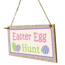 Happy Easter Egg Rabbit Wood Hanging Plaque Home Decorative Sign (JM01151)