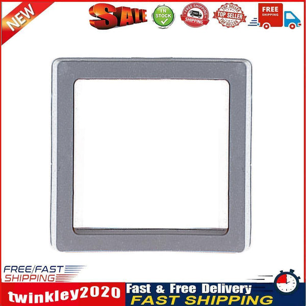 10pcs Floating Display Stands Clear Jewelry Necklace Box (Grey 7x7x2cm) Newly