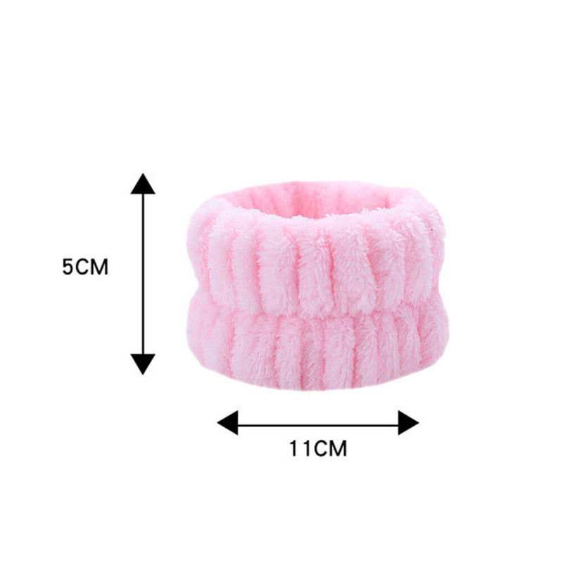 #A 2pcs Sports Bracelet Flannel Wash Towel Band for Washing Face Outdoor Sports