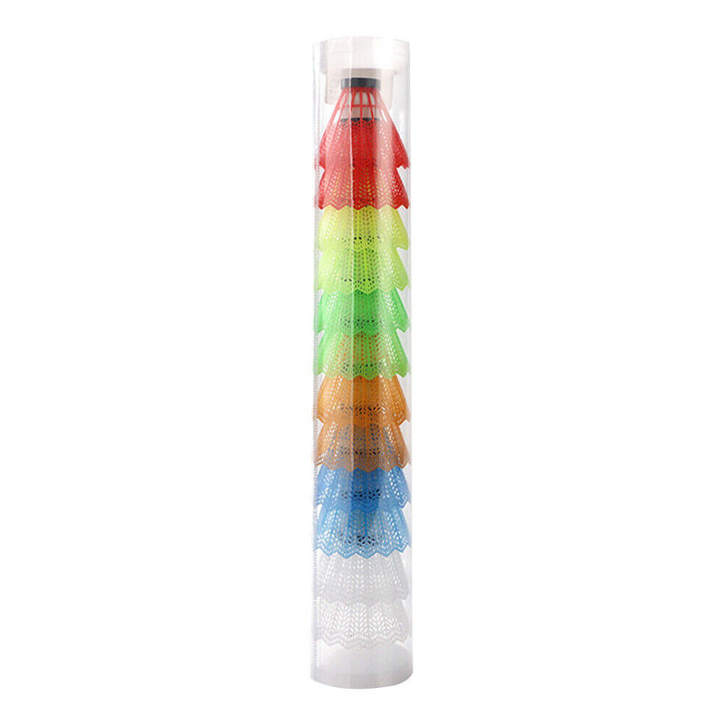 #A 12pcs Plastic Badminton Balls Lightweight Badminton Shuttlecock Outdoor Suppl