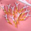 10pcs Plastic Salon Hair Clip Set Hairdressing Crocodile Hair Grip (Yellow)
