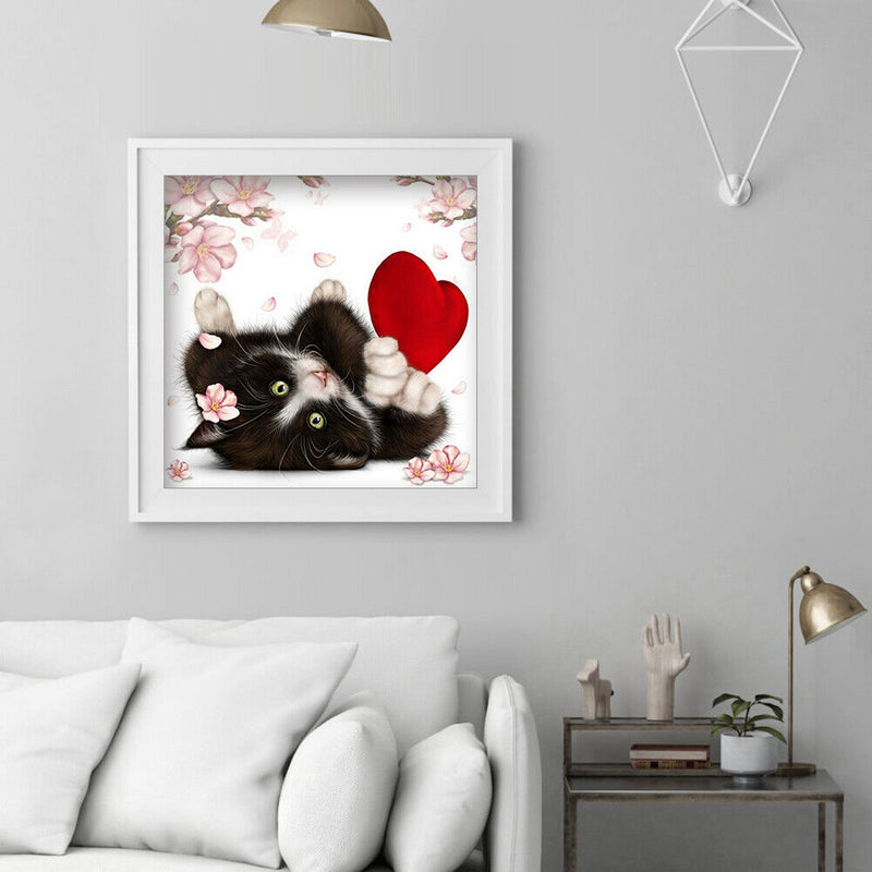 Diamond Painting Love Kitten Full Round Drill Picture of Rhinestone DIY Drawing