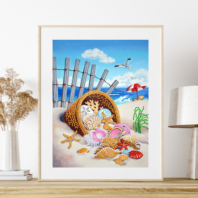 Diamond Drawing Seashell Special-shaped Partial Drill 5D DIY Wall Decor Gift