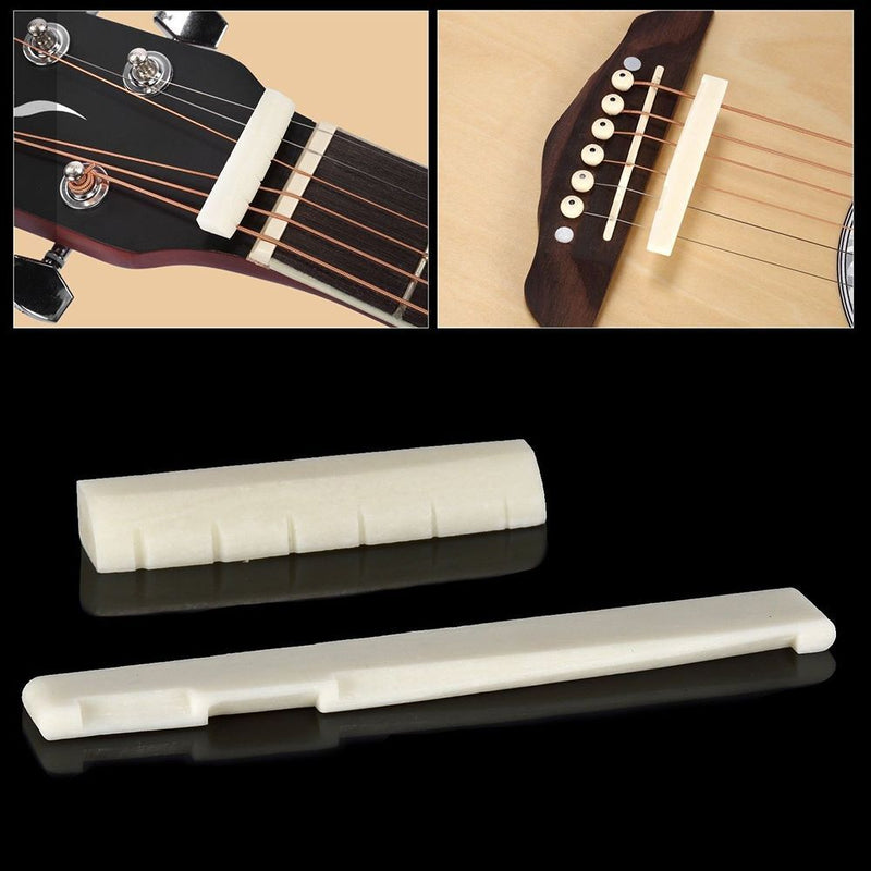 Easy To Install Plastic Acoustic Guitar Parts Bridge Pins & Nut & Saddle