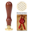 Retro Wax Seal Geometric Pattern Sealing Wax Stamp Wood Handle Crafts