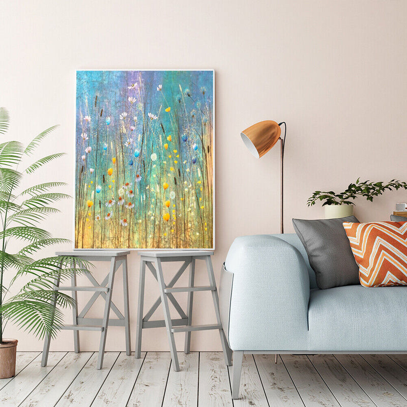 Oil Paint By Numbers Long Stemmed Flowers Hand Painted Drawing DIY Set No Frame