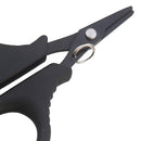 Fishing Plier Scissor Stainless Steel Line Cutting Fishing Tools (Black) Newly