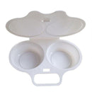 Cooker Steamer Tool Draining Egg Boiler Egg Steamer Double Cup Microwave Eggs
