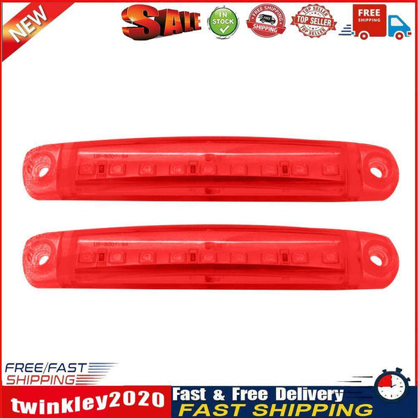 2pcs 9 LED Truck Side Marker Light Tail Parking Turn Signal Lamp (Red) Newly