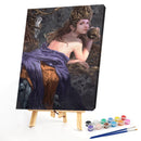Purple Girl Oil Paint By Numbers Kits Canvas DIY Picture Home Decoration Gifts