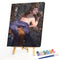 Purple Girl Oil Paint By Numbers Kits Canvas DIY Picture Home Decoration Gifts