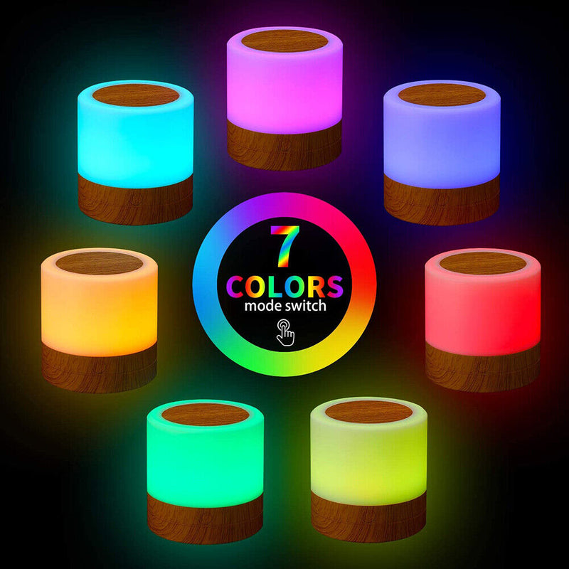 #A 7 Colors LED USB Night Light RGB Dimmable Atmosphere Light for Living Room