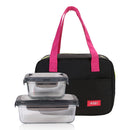 Portable Waterproof Thickness Insulated Picnic School Lunch Bag (Black)