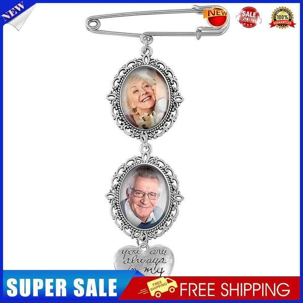 Wedding Bouquet Photo Memorial Charm Pin Brooch Pendant for Graduation Holi