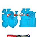 Photo Frame Mold - 2 Pieces DIY Making Photo Frame Kit - Love Heart (Blue) Newly