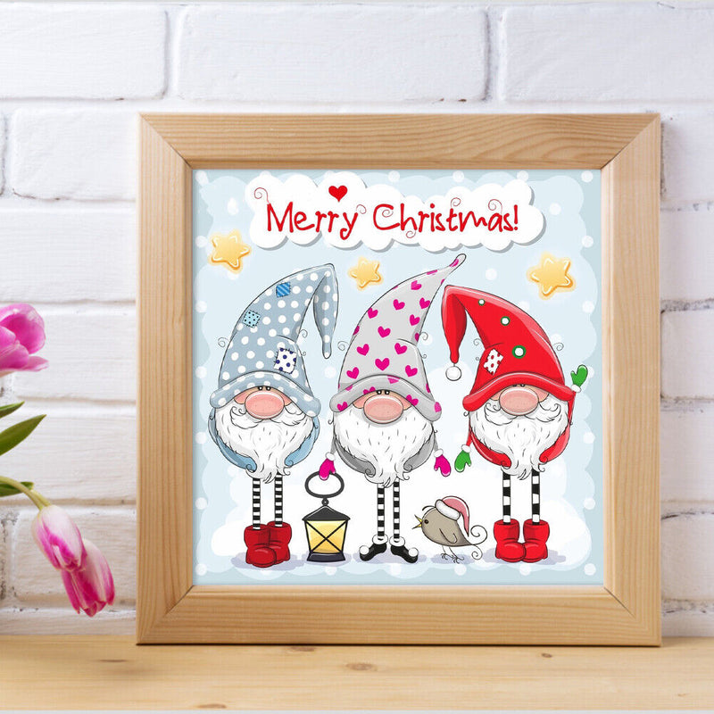 Oil Paint Christmas Goblin Picture Wall Artwork Home Decor Unique Gift Craft