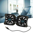 2 Fans USB Cooler Cooling Pad Stand Radiator For 7''-15'' Notebook Laptop W1M7