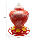 Plastic Bird Water Feeder Bottle Hanging Flower Hummingbird Feeder (Red)
