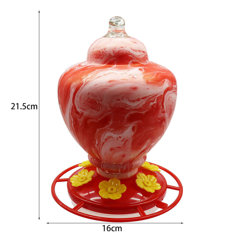 Plastic Bird Water Feeder Bottle Hanging Flower Hummingbird Feeder (Red)