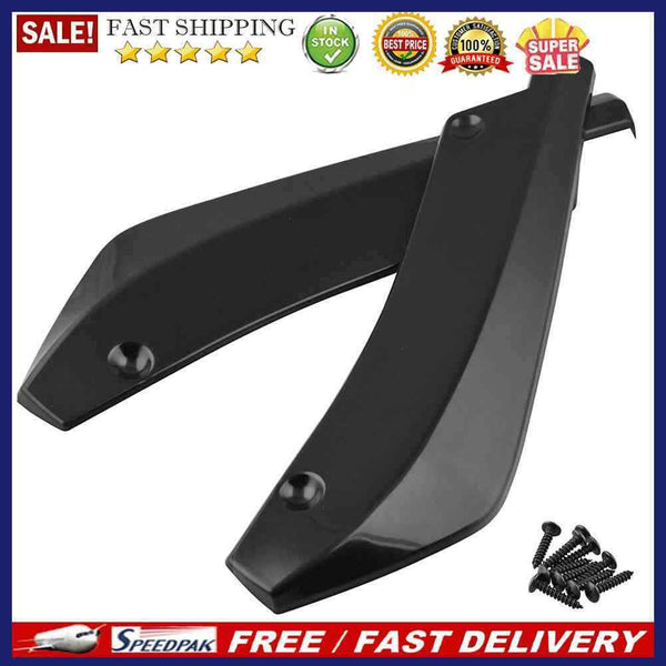 2pcs Car Rear Bumper Spoiler Canards Scratch Protector Diffusers (Black)