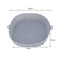 Silicone Air Fryer Liner Reusable Oven Baking BBQ Fryer Pan Mat (Grey)