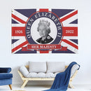 Commemorate Her Majesty 1926-2022 Queen Banner Queen Platinums Jubilee Flag