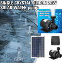 20W 12V Low Noise Brushless Solar Water Pump Kit for Pool Black.