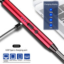 Windproof Electric BBQ Lighter USB Plasma Ignition for Gas Stove (Red)