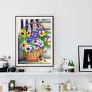 5D DIY Diamond Painting Kits Full Round Drill Morning Glory Mosaic Picture