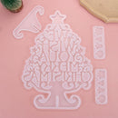 Epoxy Handmade Xmas Tree Christmas Mold Silicone  Mould Merry Christmas