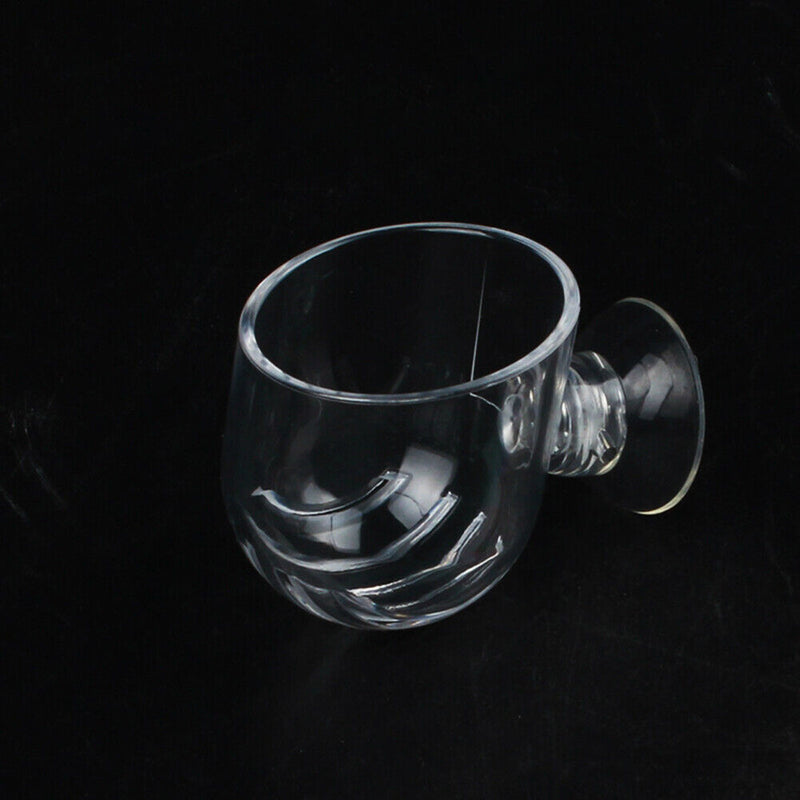 Aquarium Transparent Acrylic Red Worm Cup Hang Feeding Food Container (A) Newly