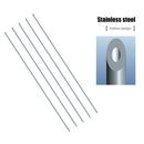 5pcs Portable Hollow Earthworm Hooking Needle Stainless Steel Worm Upper Needles